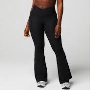 Fabletics Black Oasis PureLuxe High-Waisted Crossover Flare size Small